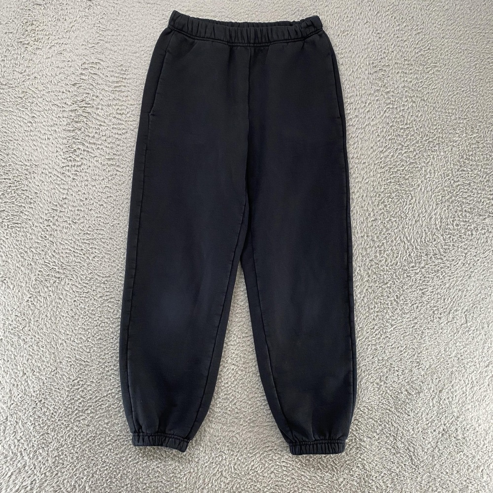 Wilfred Free Joggers Womens XS‎ Black Fleece Sweatpants Aritzia Organic Cotton